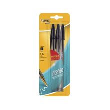 Bolígrafo Bic Cristal Punto Extra Grueso Negro 3 pzas