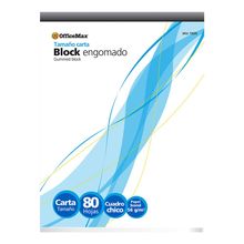 Bloc Cuadro Chico Tamaño Carta Officemax 80 hojas