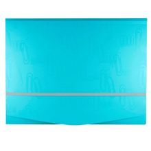 Folder Tamaño Carta Portadocumentos con Liga Iclip Azul