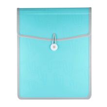 PORTADOCUMENTOS VERTICAL CARTA CON LIGA COLOR AQUA PZA