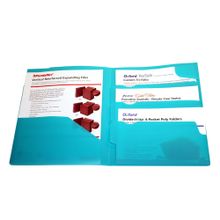 Folder Tamaño Carta Oxford Polipropileno 4 Divisiones Iclip Aqua