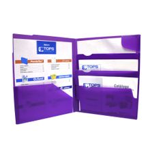Folder Tamaño Carta Polipropileno 4 Divisiones Iclip Morado
