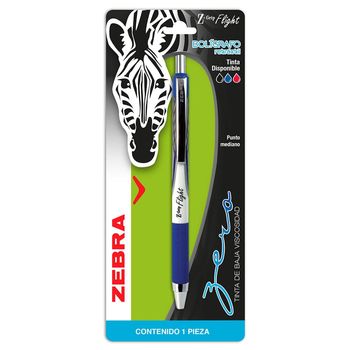 Bolígrafo Zebra Z-Grip Flight Punto Mediano Azul