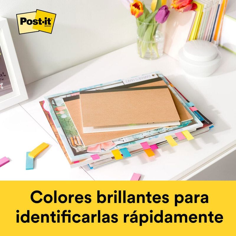 Post-It Mini Marcadores de Página Multicolor 12.7 mm x 44.4 mm, Notas  Adhesivas