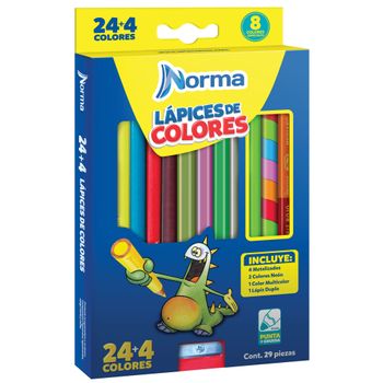 Lápices de Colores Norma 24 + 4 pzas