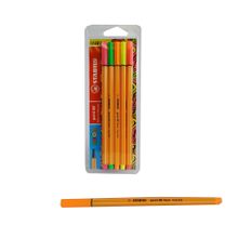 Rotulador Stabilo Point 88 Neón 0.4mm 5 piezas