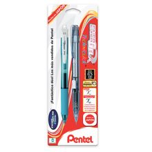 Set de Bolígrafo de Gel y Lapicero Pentel Punto Fino Varios Colores 2 pzas