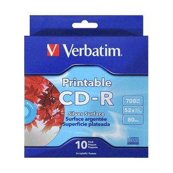 CD-R Verbatim Imprimible 700MB 52X 80Min 10 piezas