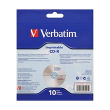 CD-R Verbatim Imprimible 700MB 52X 80Min 10 piezas