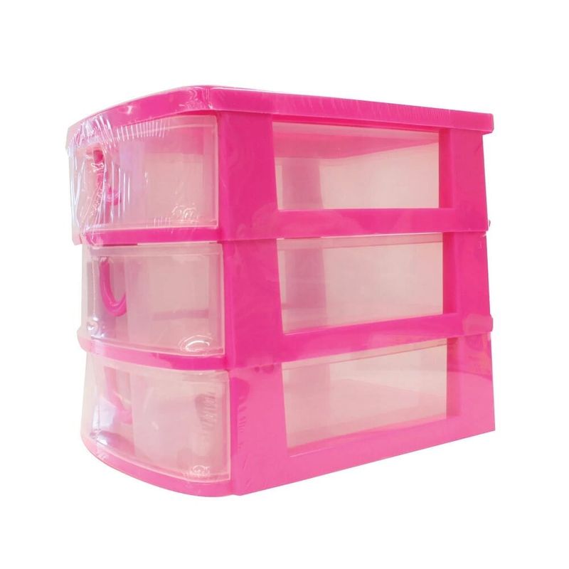 Mini Cajonera Plastico Joyero Organizador Multiuso 3 Niveles