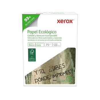 Paquete de Hojas Tamaño Carta Xerox Ecológico 93% Blancura 500 Hojas