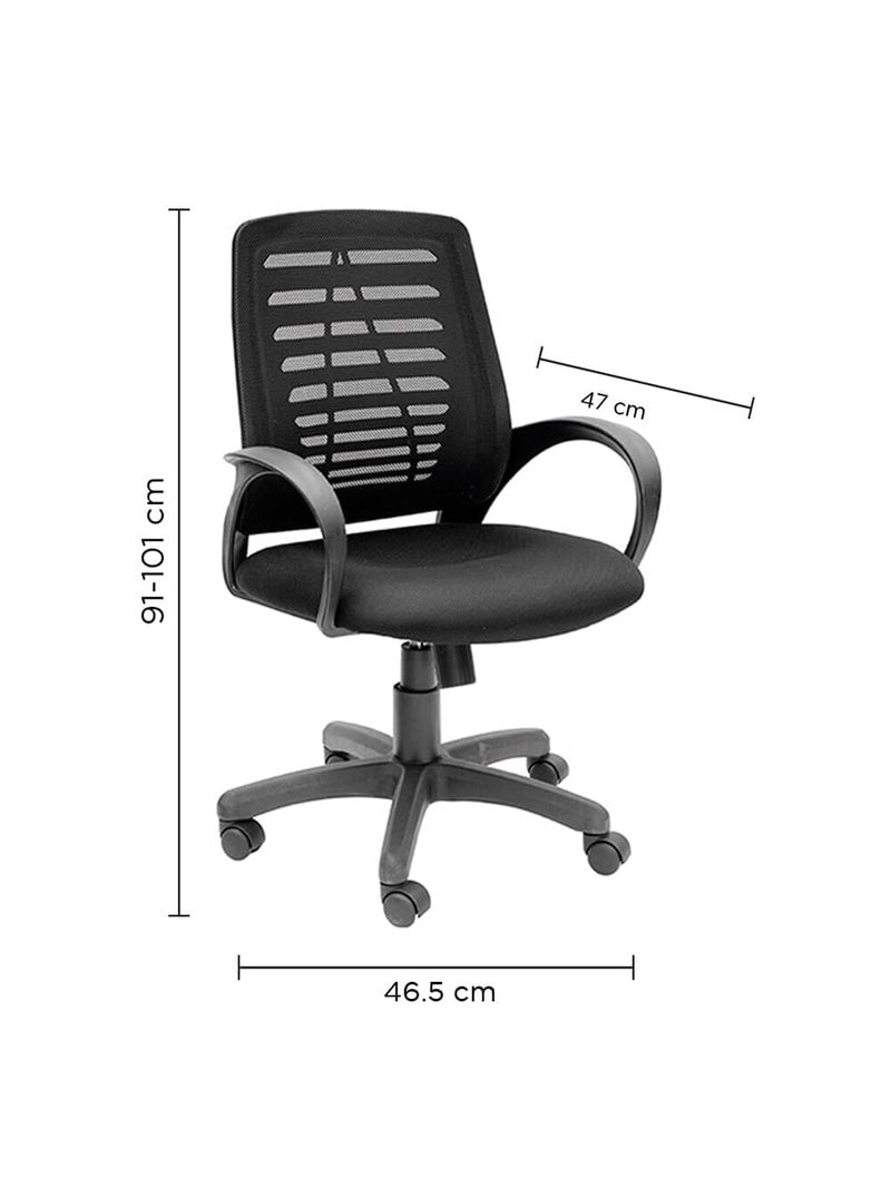 Silla Basica de Oficina Mate Negra Sillas Basicas