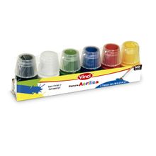 Set de Pinturas Acrílica Vinci 6 Frascos de 25ml