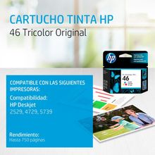 Cartucho HP 46 Tricolor