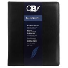 Carpeta Ejecutiva Tamaño Carta Piel Sintética CBI Negra