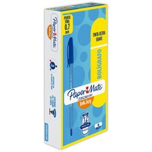 Bolígrafo Paper Mate Kilométrico 100 Punto Fino Azul 12 pzas