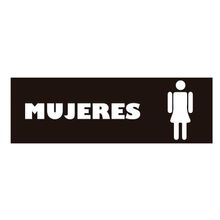 Señalización "Baños Mujeres" 23X7.5 cm. Sigel