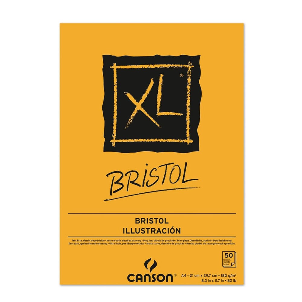 Bloc Espiral Dibujo Canson Xl Bristol A4 Blanco y Extraliso 180 Gr. Blocs  de dibujo artístico . La Superpapelería