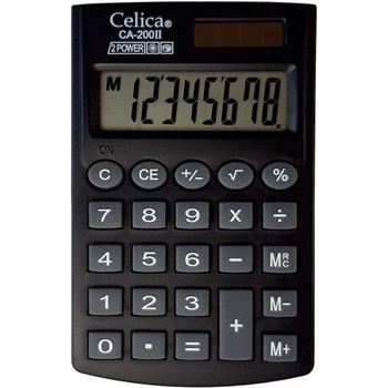 Calculadora de Bolsillo Celica CA-200II Negro