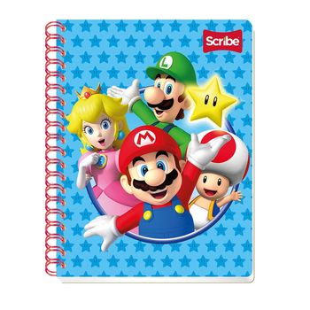 Cuaderno Profesional Cuadro Grande Scribe Mario Bros 1 100 hojas