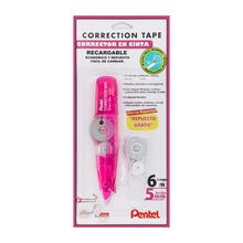 Corrector de Cinta Recargable Pentel más Repuesto Varios Colores 1 pieza