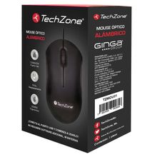 Mouse Techzone TZMOU01 Alámbrico Negro