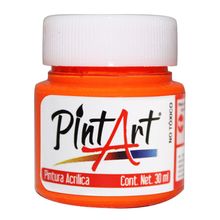 Pintura Acrílica Fluorescente Pint Art 981 Naranja 30ml