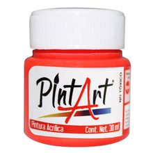 Pintura Acrílica Fluorescente Pint Art 982 Rojo 30ml