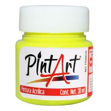 Pintura Acrílica Fluorescente Pint Art 980 Amarillo 30ml