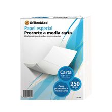 Papel Especial con Precorte a Media Carta OfficeMax 250 hojas