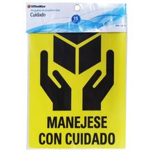 Etiquetas para Envíos "Manéjese con Cuidado" OfficeMax 15 etiquetas