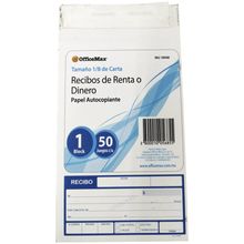 Recibos de Renta o Dinero OfficeMax Autocopiante 50 Juegos