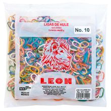 Ligas de Hule León Multicolor No.10 80g