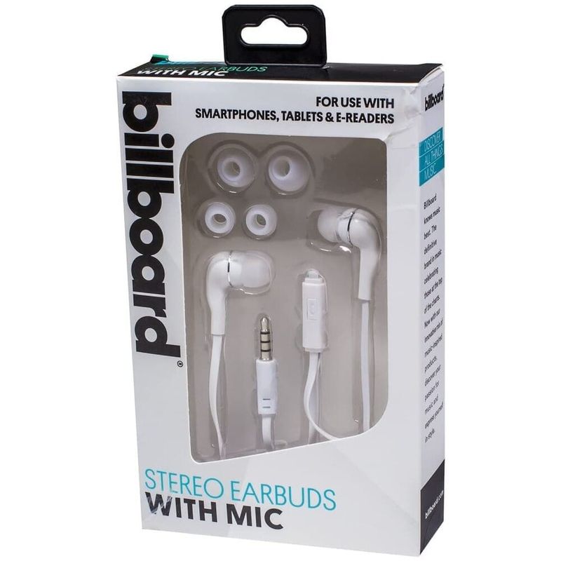 Aud fonos In Ear Billboard MG491 con Micr fono Blanco Aud fonos