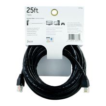 Cable de red GE Ethernet Cat 5e 25 Pies Negro