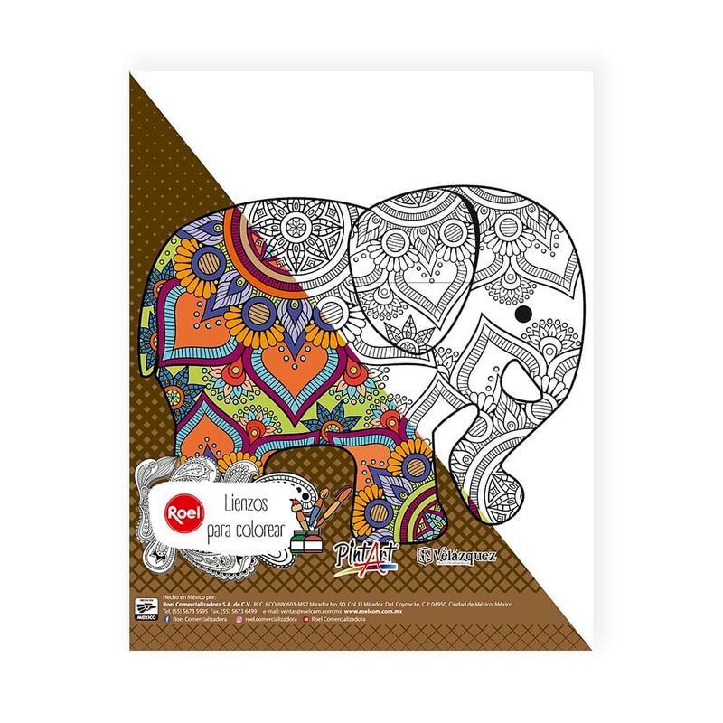 elefante mandala para colorear