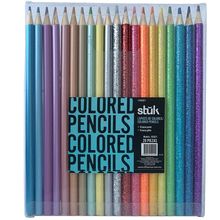 Lápices de Colores Stuk Premium Redondo Pastel/Glitter 20 pzas
