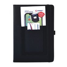 Libreta Ejecutiva Danpex Porta Celular Negra 192 páginas