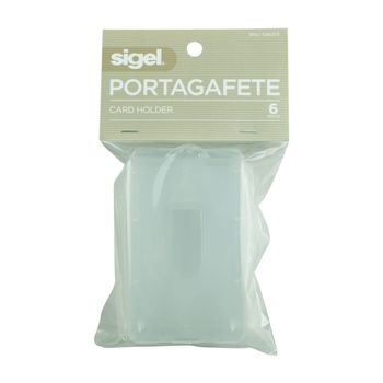 Portagafete Sigel Horizontal/Vertical, 6 piezas