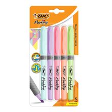 Resaltador Bic Making Pastel Punta Cincel 5 piezas