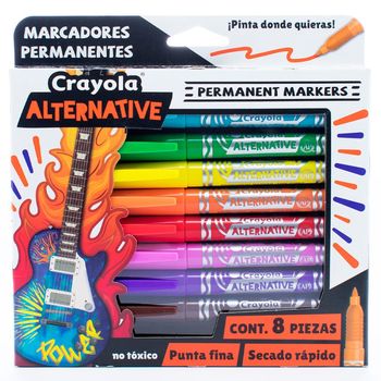 Marcadores Permanentes Crayola Alternative 8 piezas