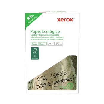 Paquete de Hojas Tamaño Oficio Xerox Ecológico 93% Blancura 500 hojas