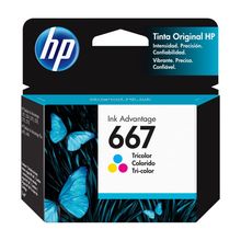 Cartucho de Tinta HP 667 Tricolor Original 3YM78AL