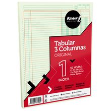 Tabular 3 Columnas Rayter 50 hojas
