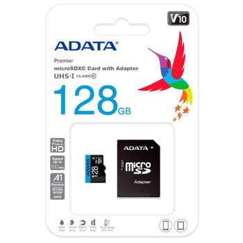 Memoria MicroSDXC Adata Premier 128GB C10 con Adaptador