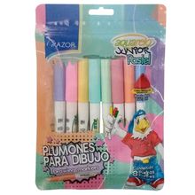 Plumones Azor Aquarelo Junior Pastel 8 piezas