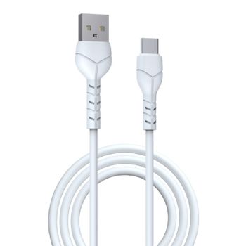 Cable USB a USB-C Devia Kingtone Blanco 1 metro