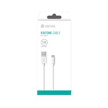 Cable USB a Micro USB Devia Kintone Blanco 1 metro