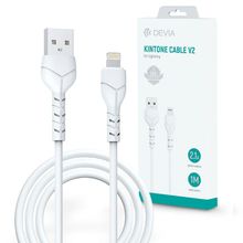 Cable USB - Lightning Devia Kintone 1m Blanco