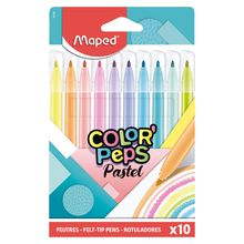 Plumones Maped Color Peps Multicolor Pastel 10 pzas